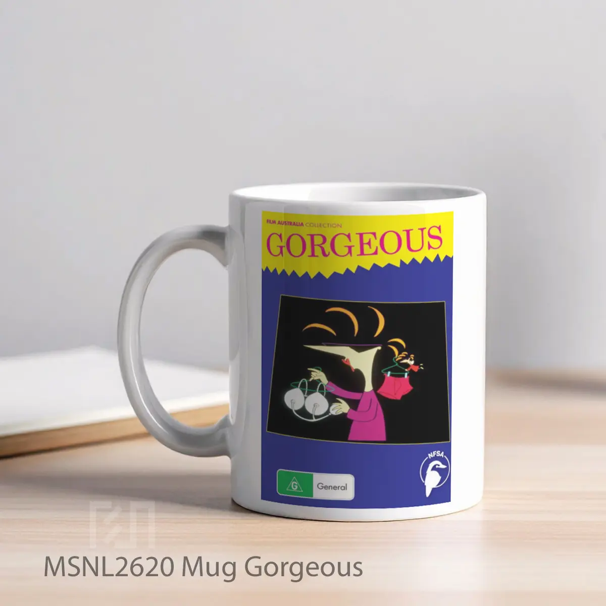 Mug Gorgeous Gelas Keramik Tema Film MSNL2620 - Tampak Kiri