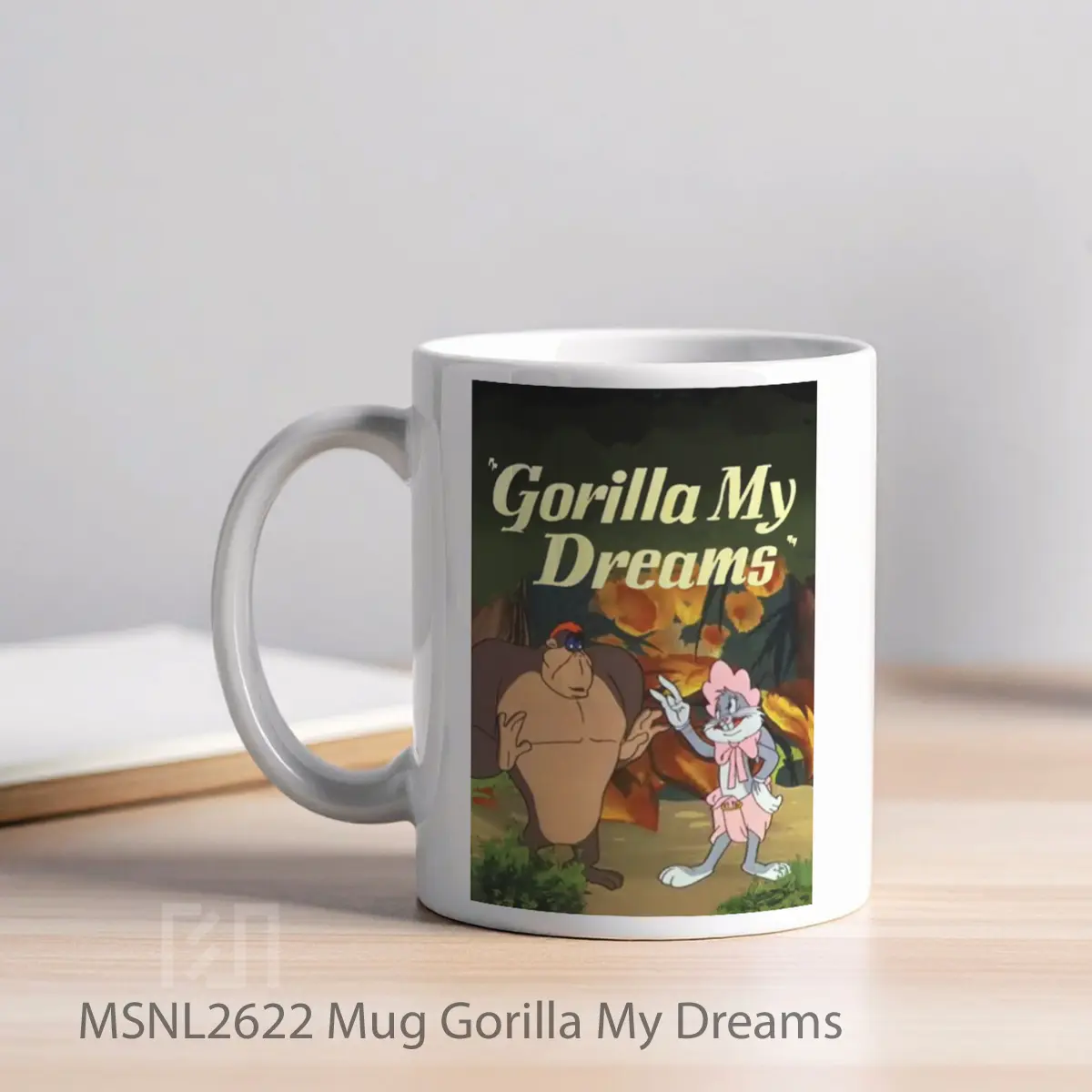 Mug Gorilla My Dreams Gelas Keramik Tema Film MSNL2622 - Tampak Kiri