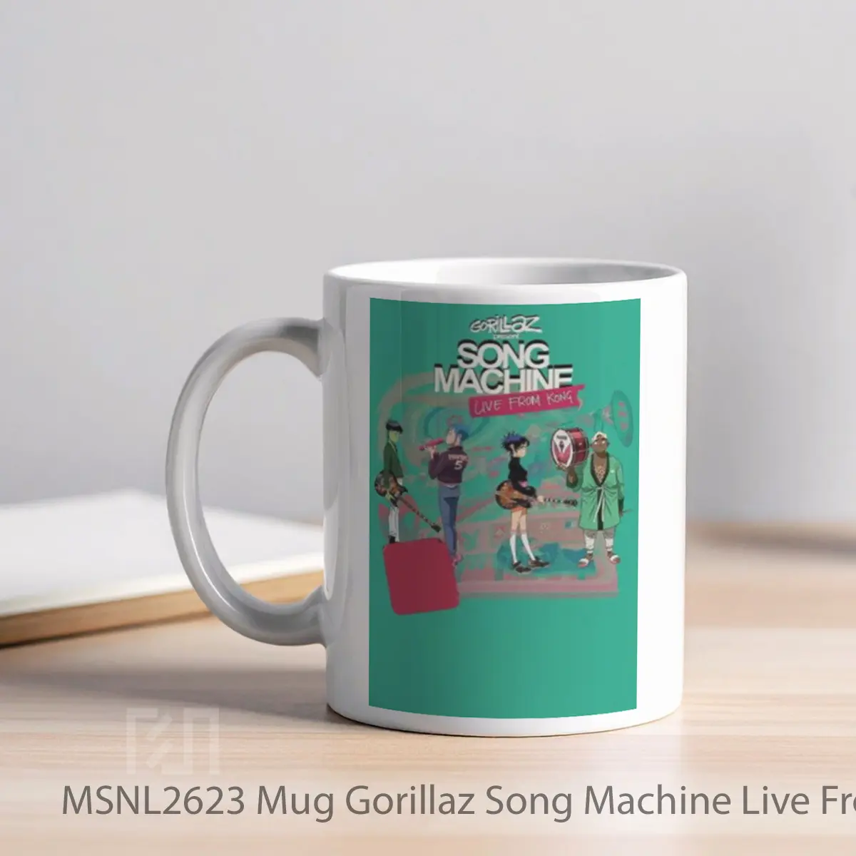Mug Gorillaz Song Machine Live From Kong Gelas Keramik Tema Film MSNL2623 - Tampak Kiri