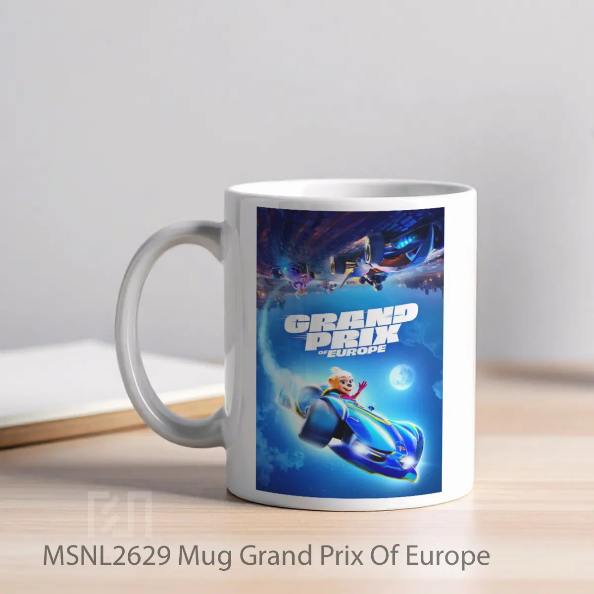 Mug Grand Prix Of Europe Gelas Keramik Tema Film MSNL2629 - Tampak Kiri