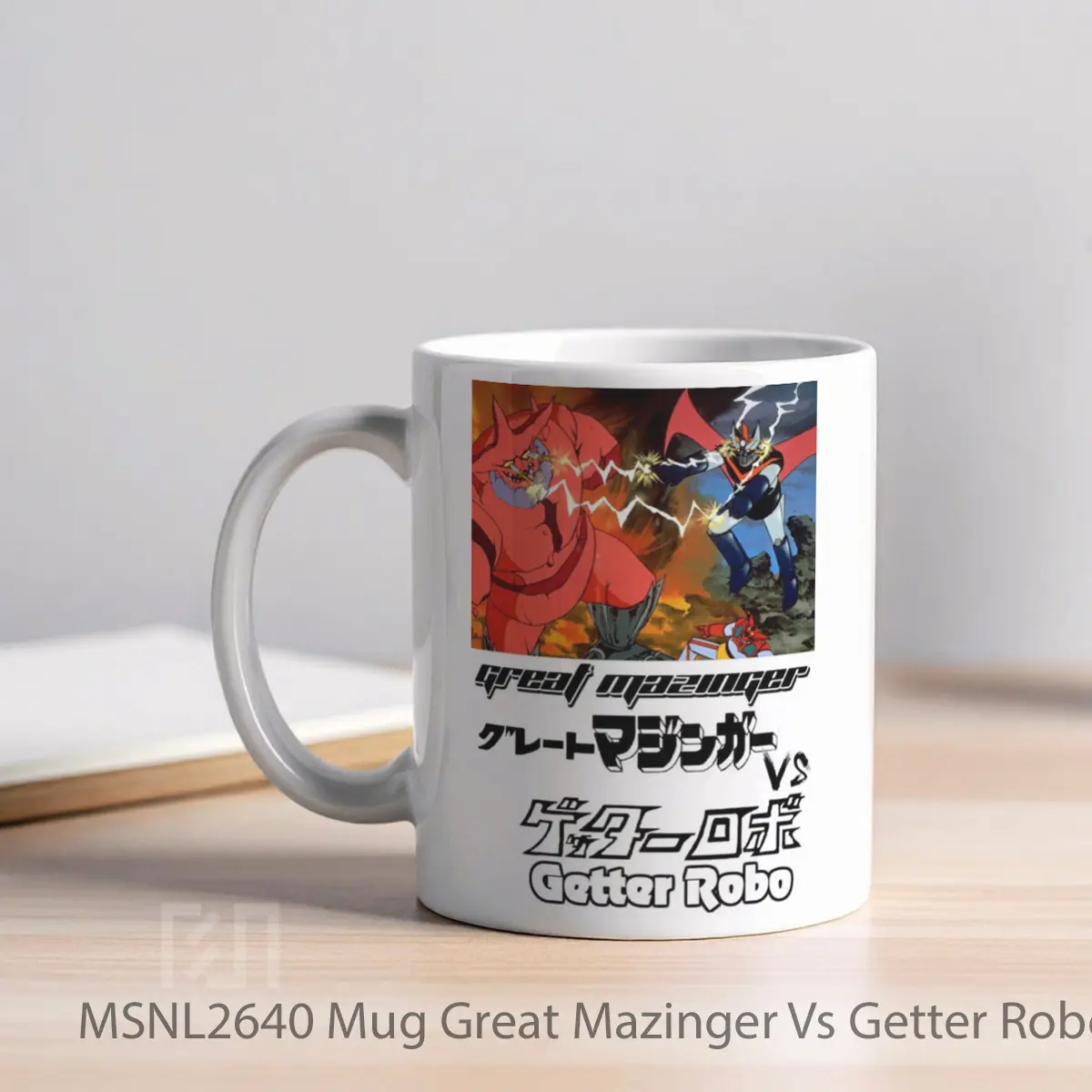 Mug Great Mazinger Vs Getter Robo Gelas Keramik Tema Film MSNL2640 - Tampak Kiri