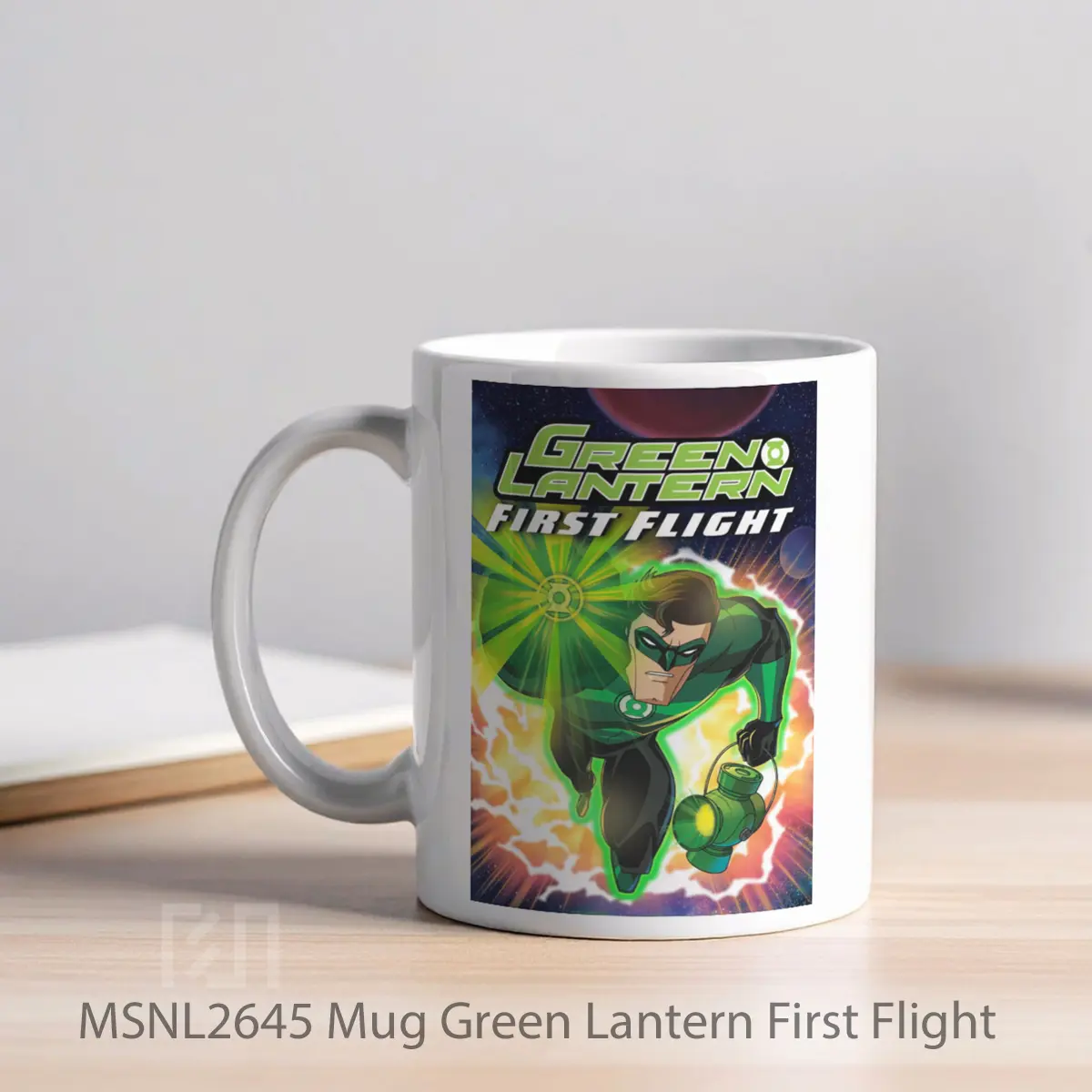 Mug Green Lantern First Flight Gelas Keramik Tema Film MSNL2645 - Tampak Kiri