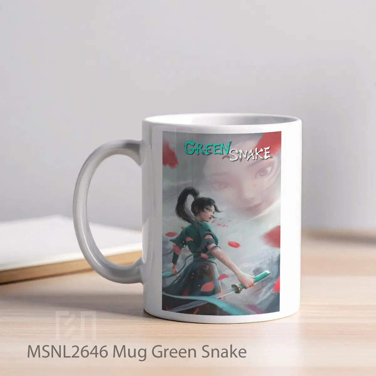 Mug Green Snake Gelas Keramik Tema Film MSNL2646 - Tampak Kiri