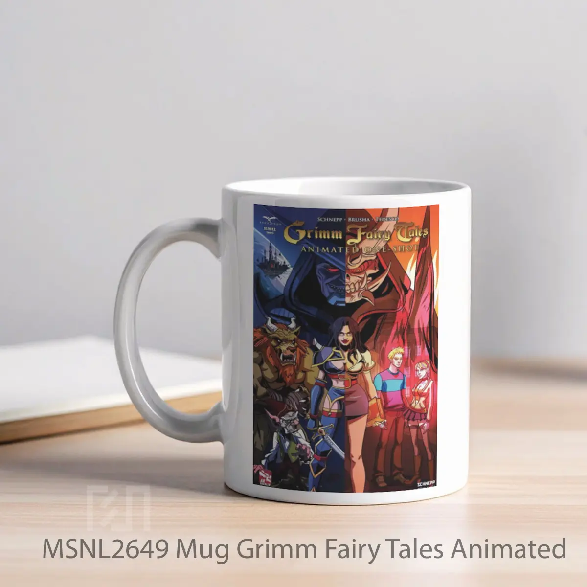 Mug Grimm Fairy Tales Animated Gelas Keramik Tema Film MSNL2649 - Tampak Kiri