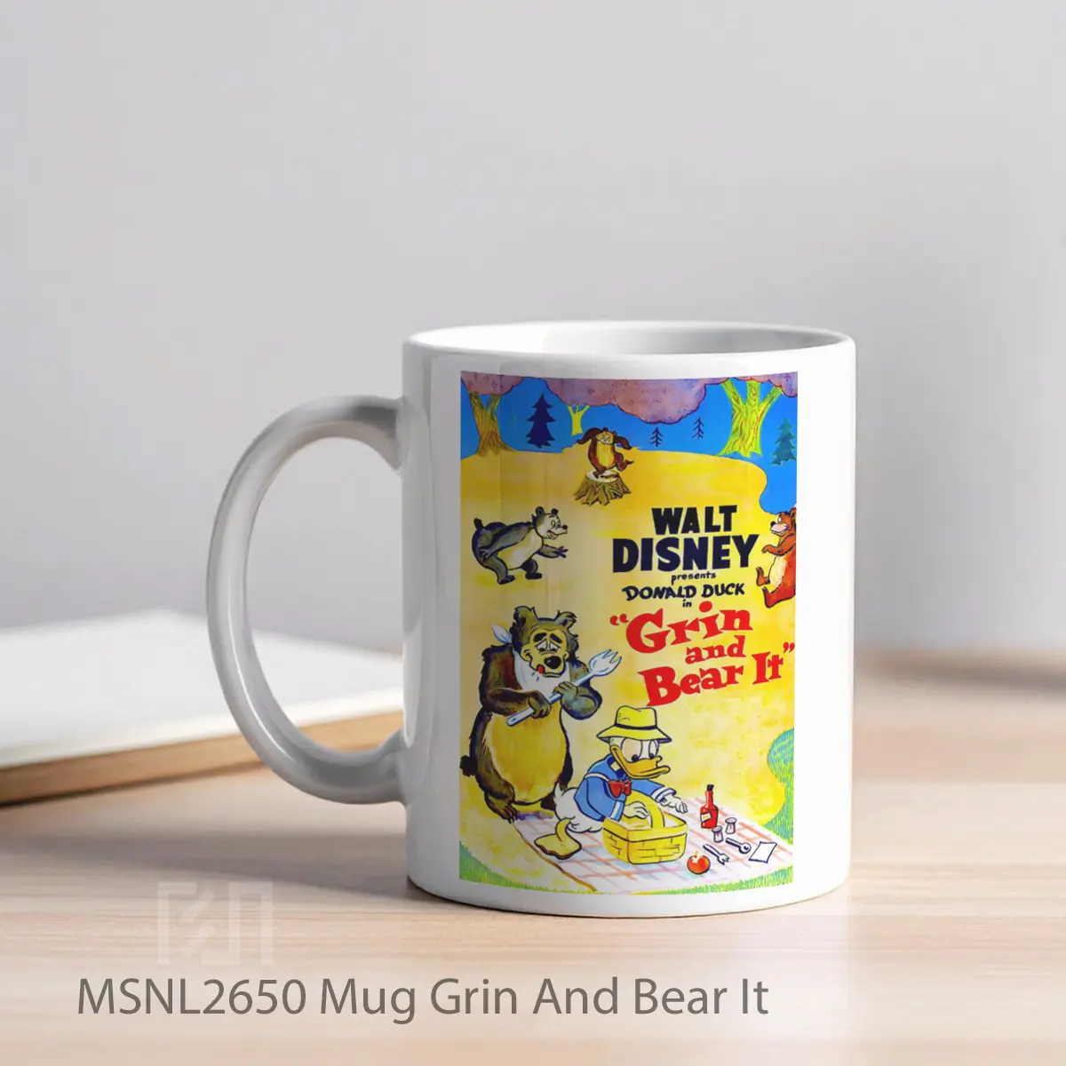 Mug Grin And Bear It Gelas Keramik Tema Film MSNL2650 - Tampak Kiri