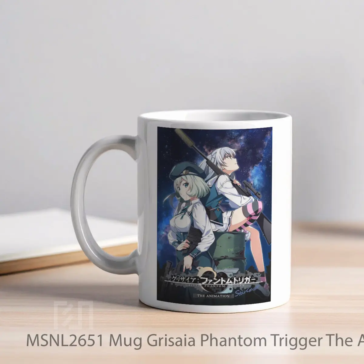 Mug Grisaia Phantom Trigger The Animation Stargazer Gelas Keramik Tema Film MSNL2651 - Tampak Kiri