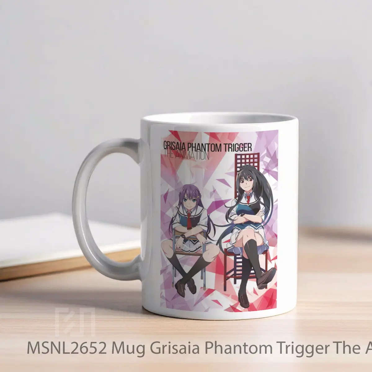 Mug Grisaia Phantom Trigger The Animation Gelas Keramik Tema Film MSNL2652 - Tampak Kiri