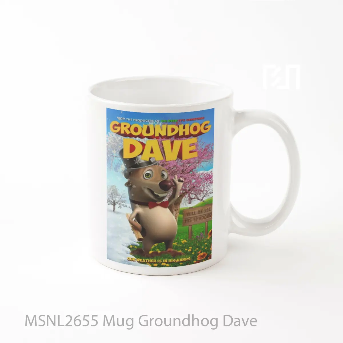 Mug Groundhog Dave Gelas Keramik Tema Film MSNL2655