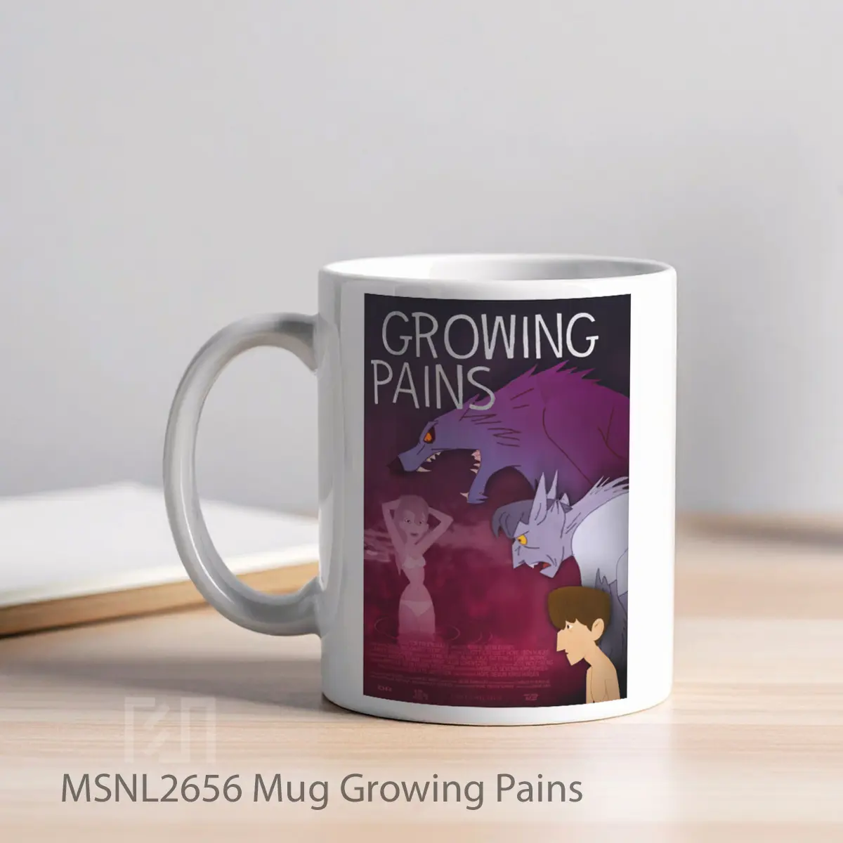 Mug Growing Pains Gelas Keramik Tema Film MSNL2656 - Tampak Kiri