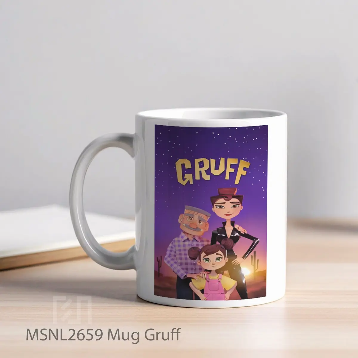 Mug Gruff Gelas Keramik Tema Film MSNL2659 - Tampak Kiri