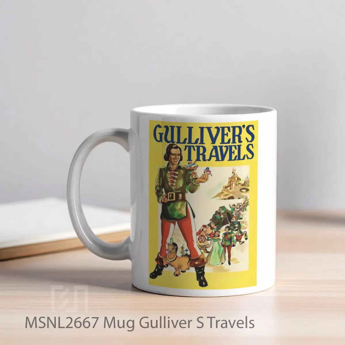 Mug Gulliver S Travels Gelas Keramik Tema Film MSNL2667 - Tampak Kiri