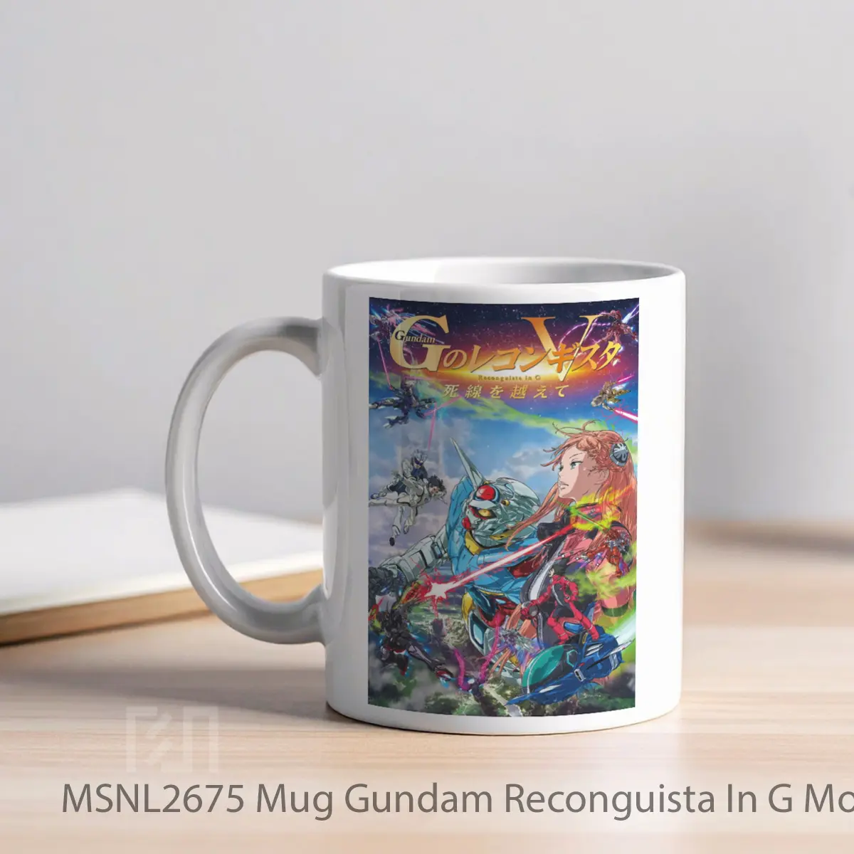 Mug Gundam Reconguista In G Movie V Beyond The Peril Of Death Gelas Keramik Tema Film MSNL2675 - Tampak Kiri