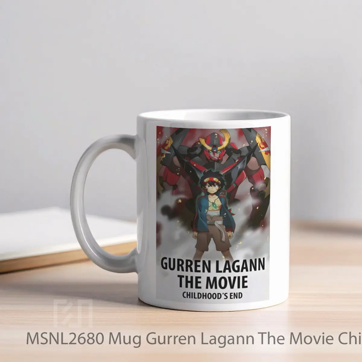 Mug Gurren Lagann The Movie Childhood S End Gelas Keramik Tema Film MSNL2680 - Tampak Kiri