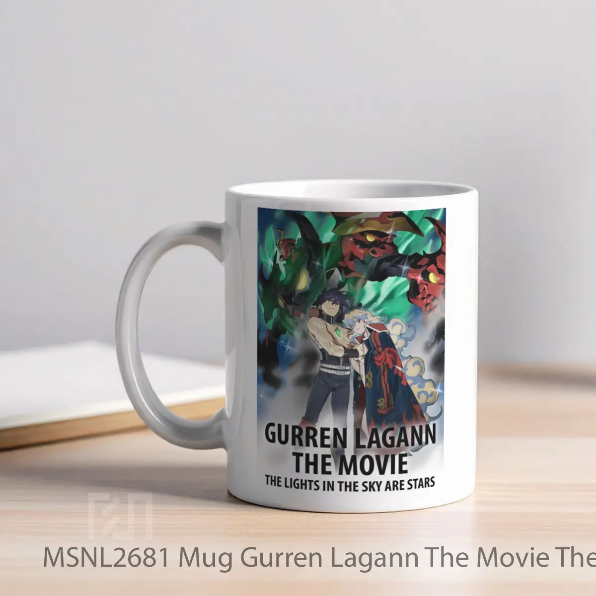 Mug Gurren Lagann The Movie The Lights In The Sky Are Stars Gelas Keramik Tema Film MSNL2681 - Tampak Kiri
