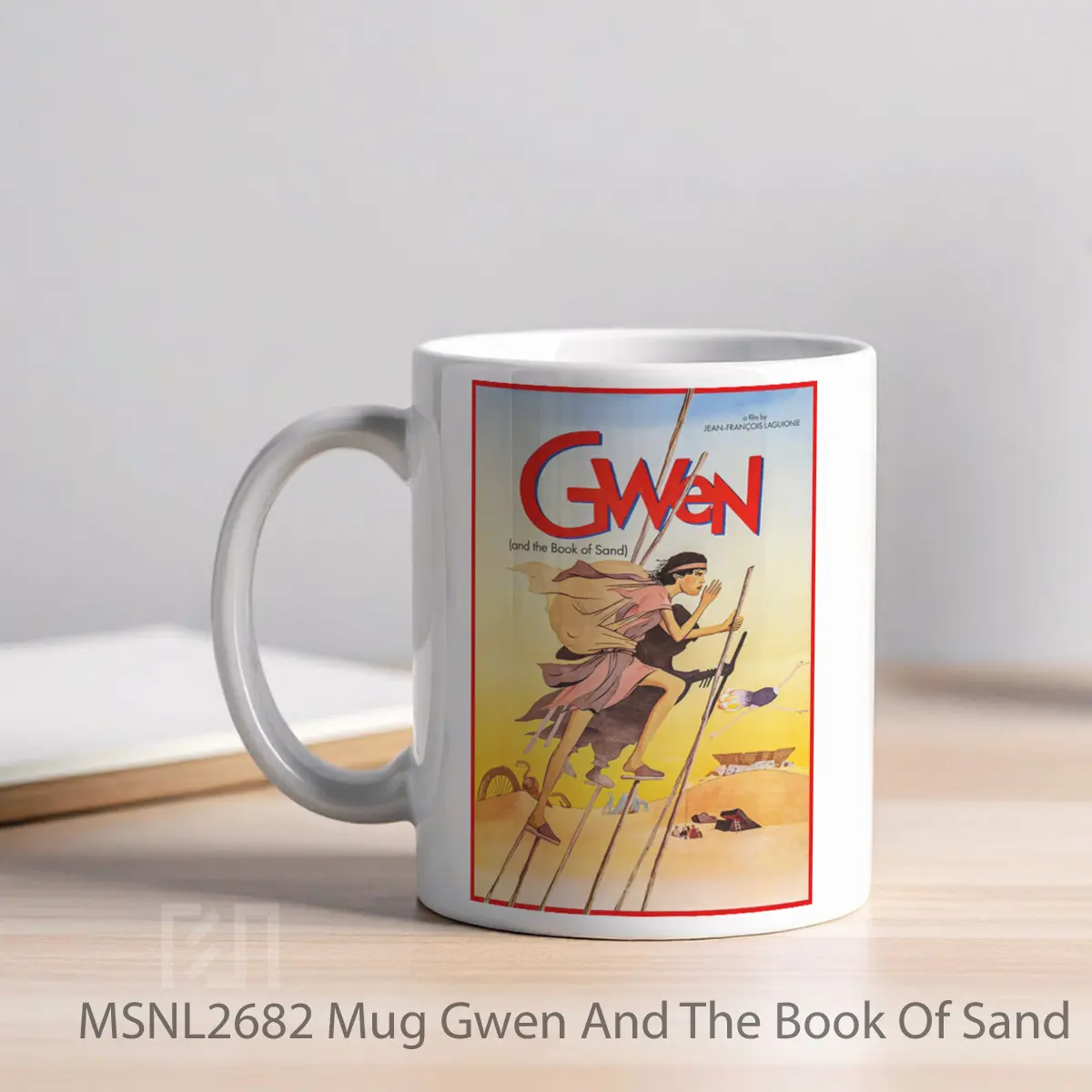 Mug Gwen And The Book Of Sand Gelas Keramik Tema Film MSNL2682 - Tampak Kiri