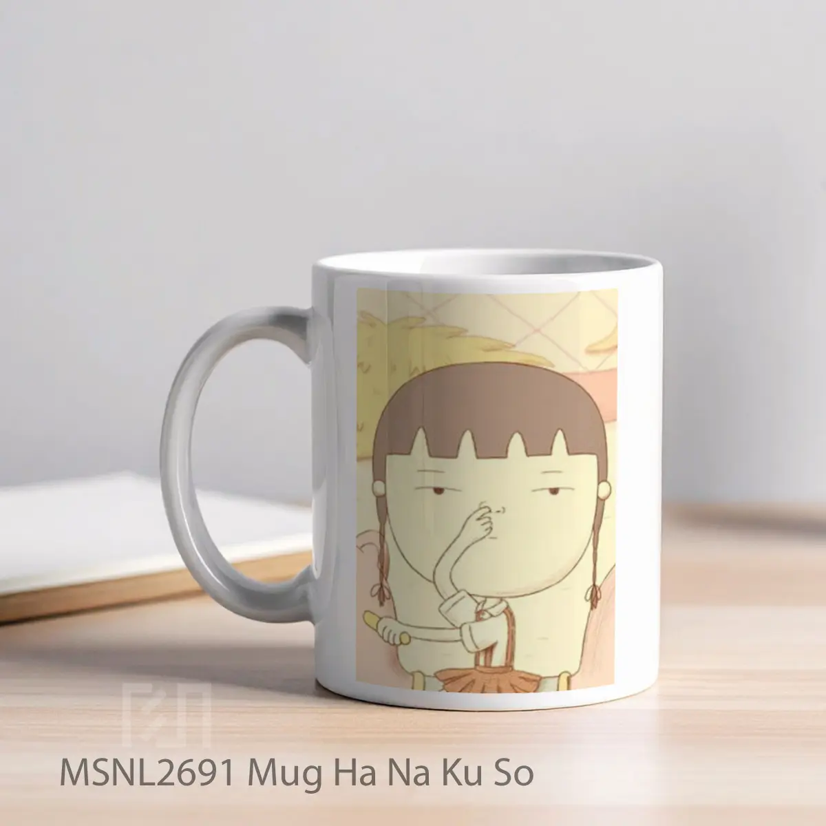 Mug Ha Na Ku So Gelas Keramik Tema Film MSNL2691 - Tampak Kiri