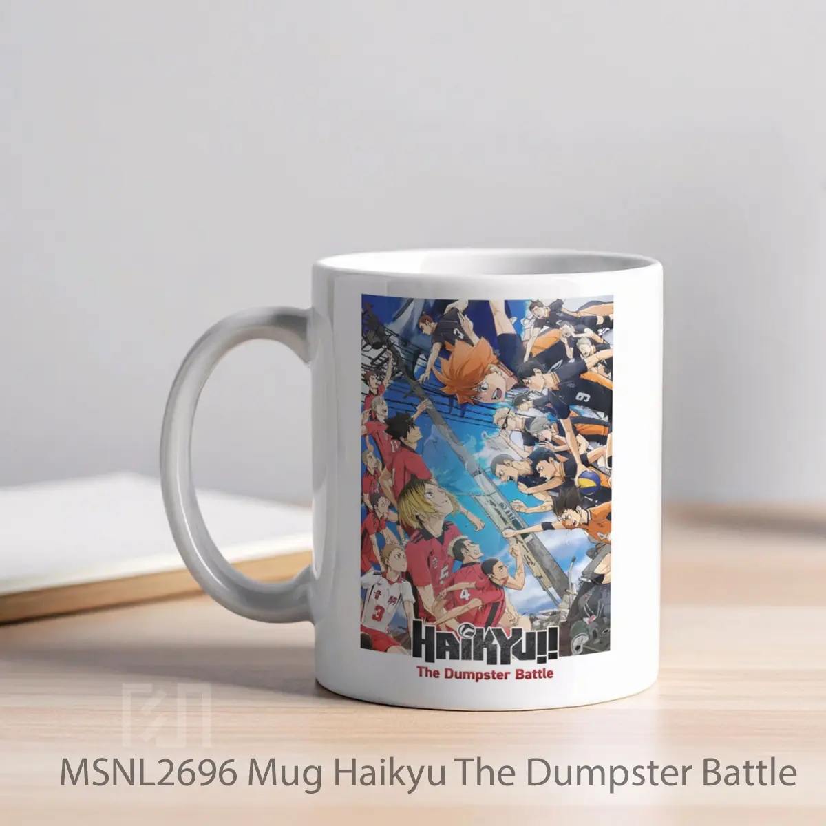 Mug Haikyu The Dumpster Battle Gelas Keramik Tema Film MSNL2696 - Tampak Kiri