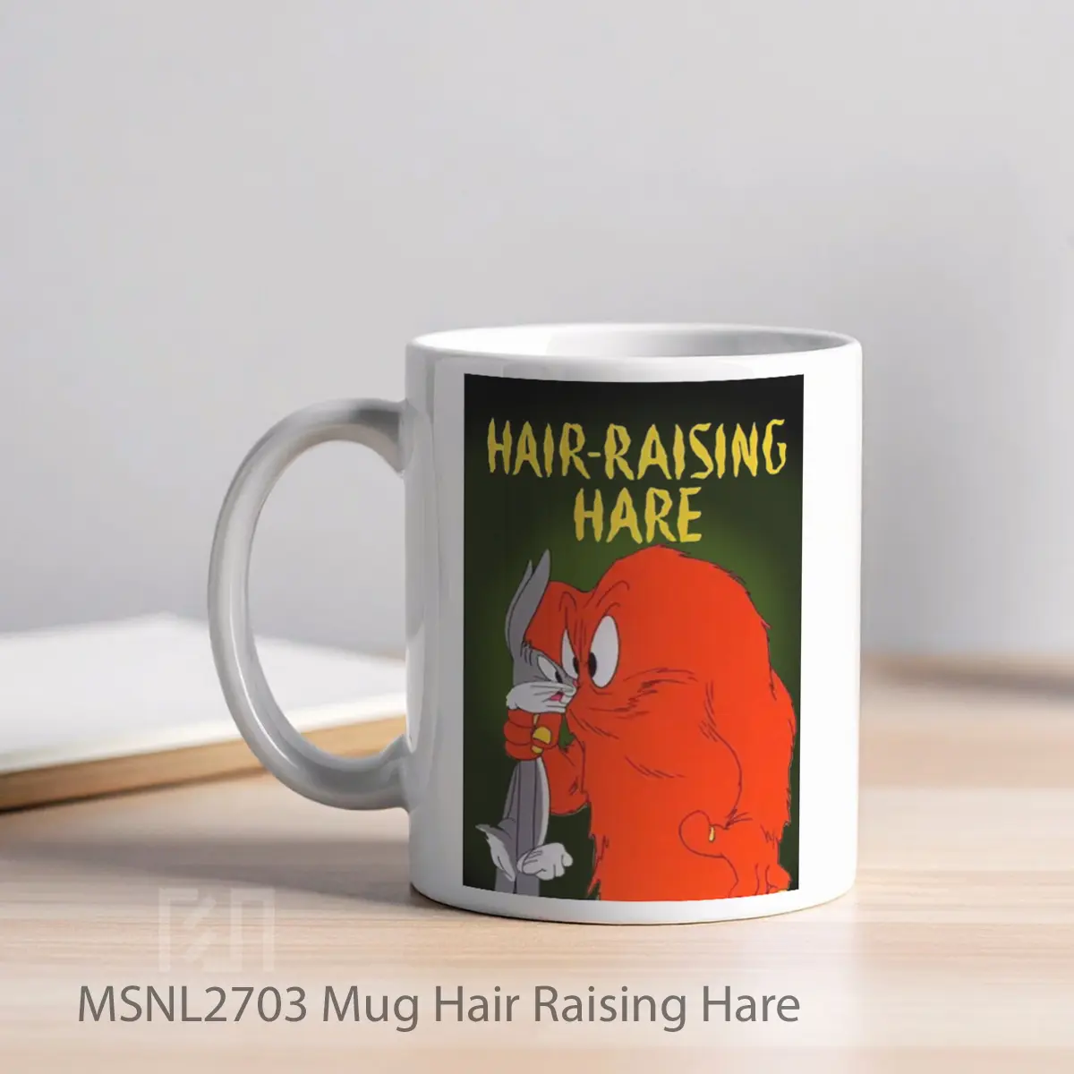Mug Hair Raising Hare Gelas Keramik Tema Film MSNL2703 - Tampak Kiri