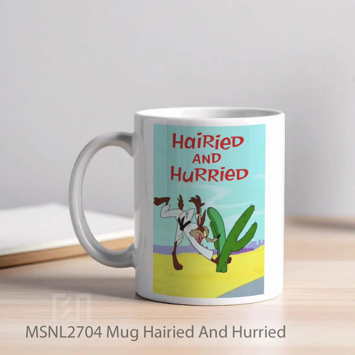 Mug Hairied And Hurried Gelas Keramik Tema Film MSNL2704 - Tampak Kiri