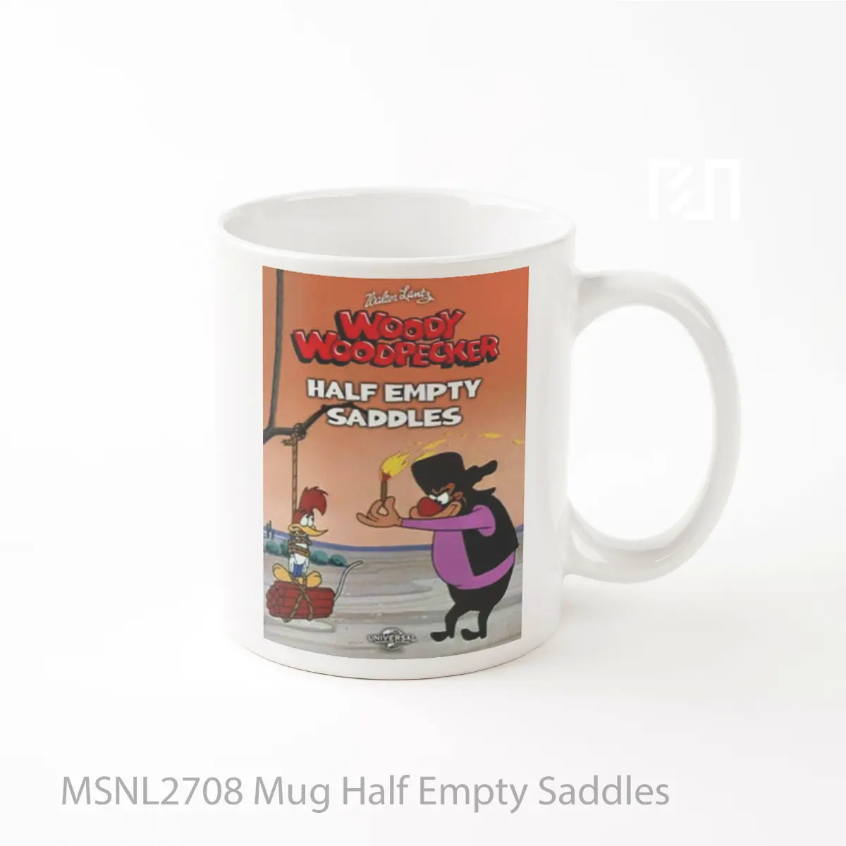Mug Half Empty Saddles Gelas Keramik Tema Film MSNL2708