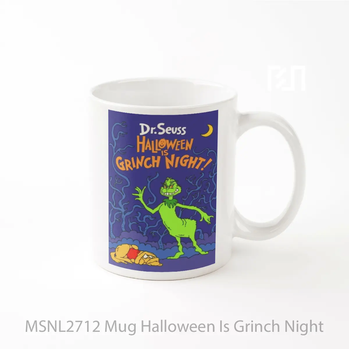 Mug Halloween Is Grinch Night Gelas Keramik Tema Film MSNL2712