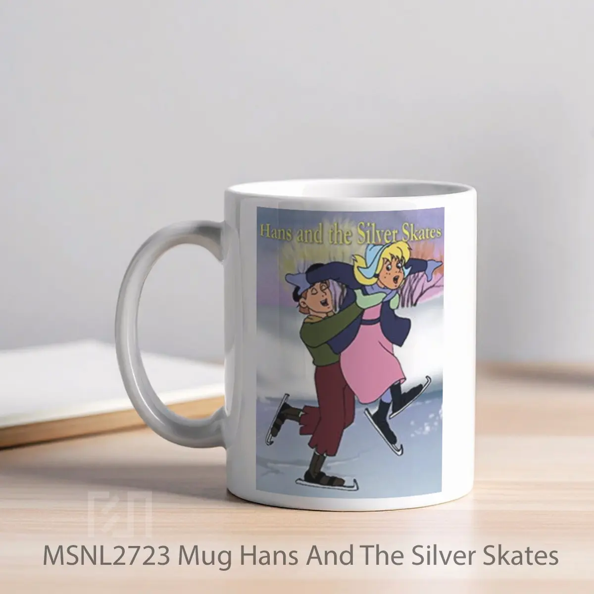 Mug Hans And The Silver Skates Gelas Keramik Tema Film MSNL2723 - Tampak Kiri