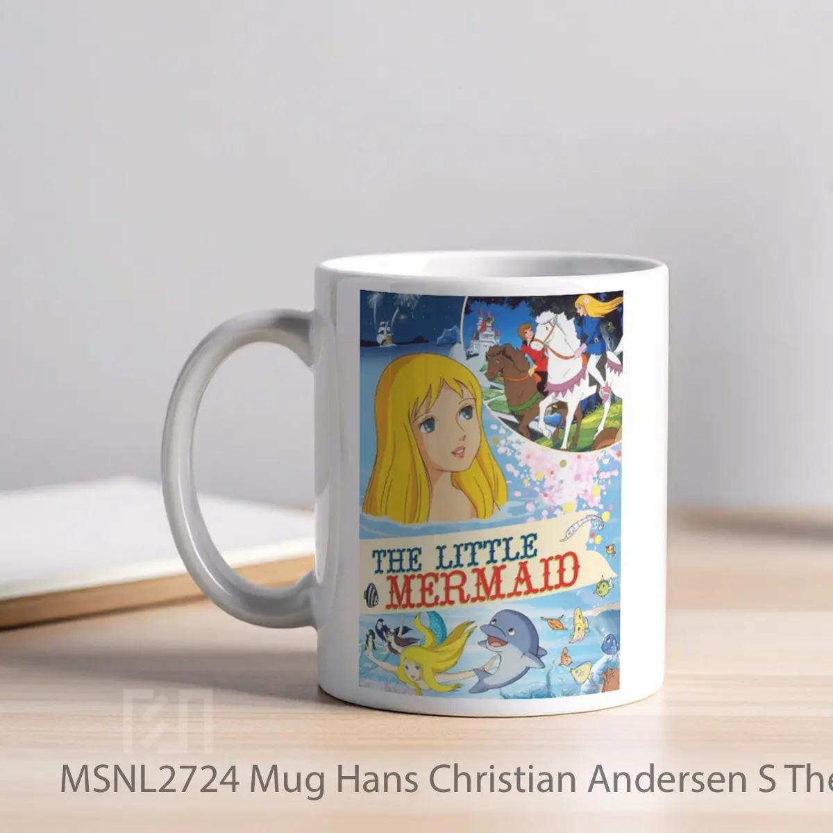 Mug Hans Christian Andersen S The Little Mermaid Gelas Keramik Tema Film MSNL2724 - Tampak Kiri