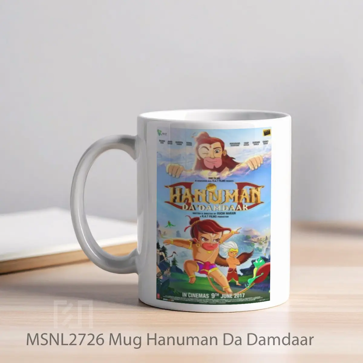 Mug Hanuman Da Damdaar Gelas Keramik Tema Film MSNL2726 - Tampak Kiri