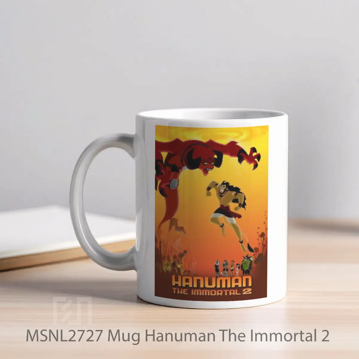 Mug Hanuman The Immortal 2 Gelas Keramik Tema Film MSNL2727 - Tampak Kiri