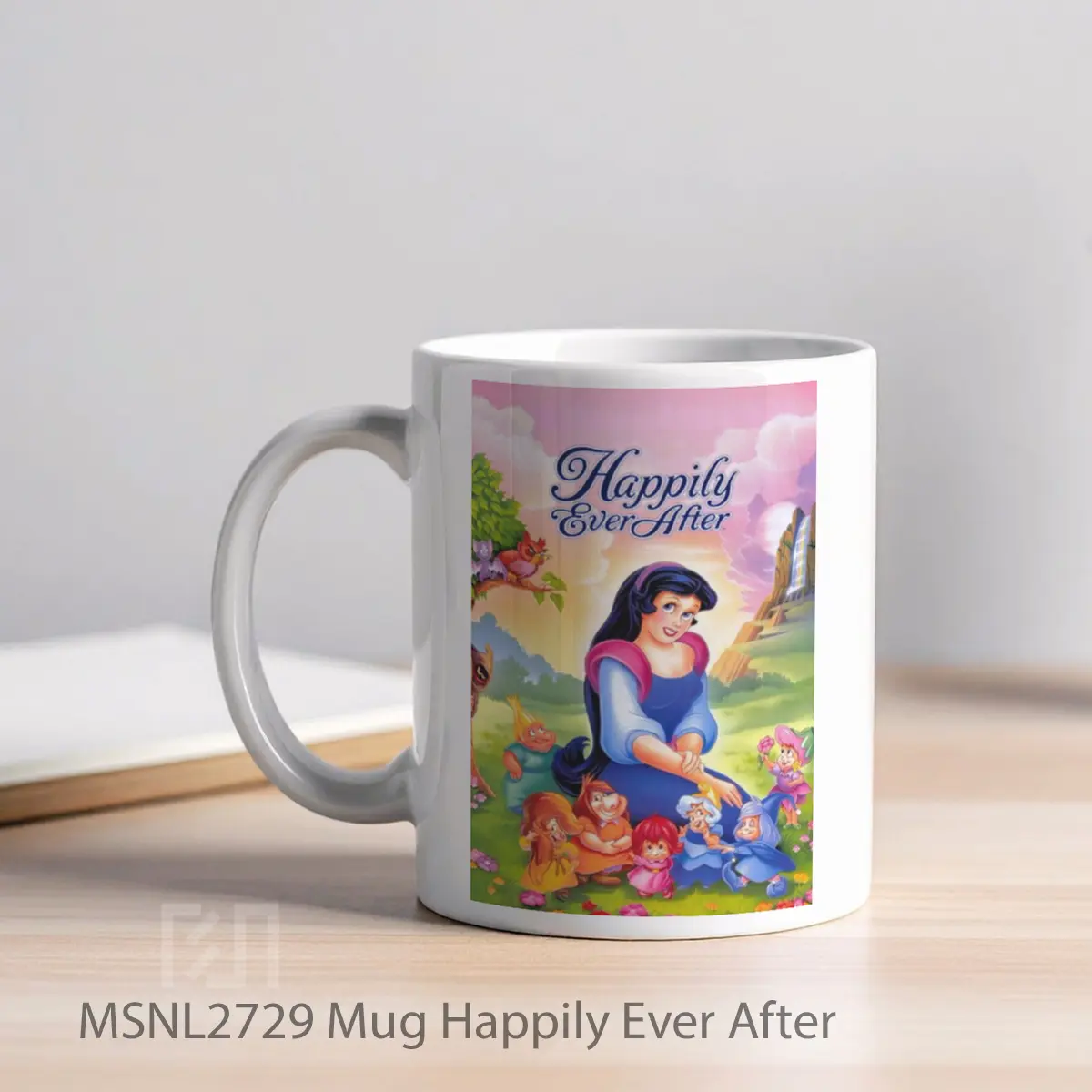 Mug Happily Ever After Gelas Keramik Tema Film MSNL2729 - Tampak Kiri