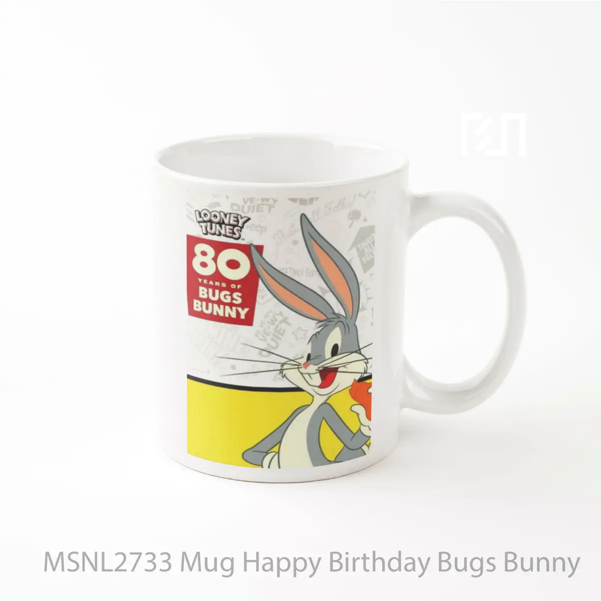 Mug Happy Birthday Bugs Bunny Gelas Keramik Tema Film MSNL2733