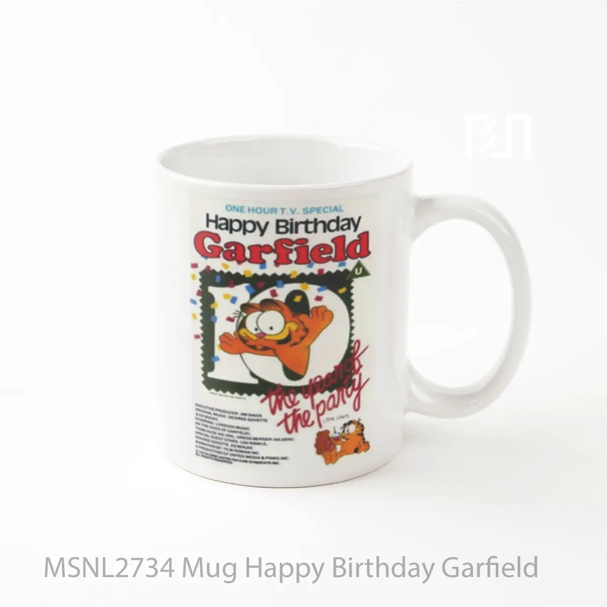 Mug Happy Birthday Garfield Gelas Keramik Tema Film MSNL2734