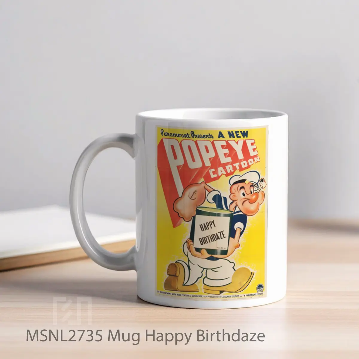 Mug Happy Birthdaze Gelas Keramik Tema Film MSNL2735 - Tampak Kiri