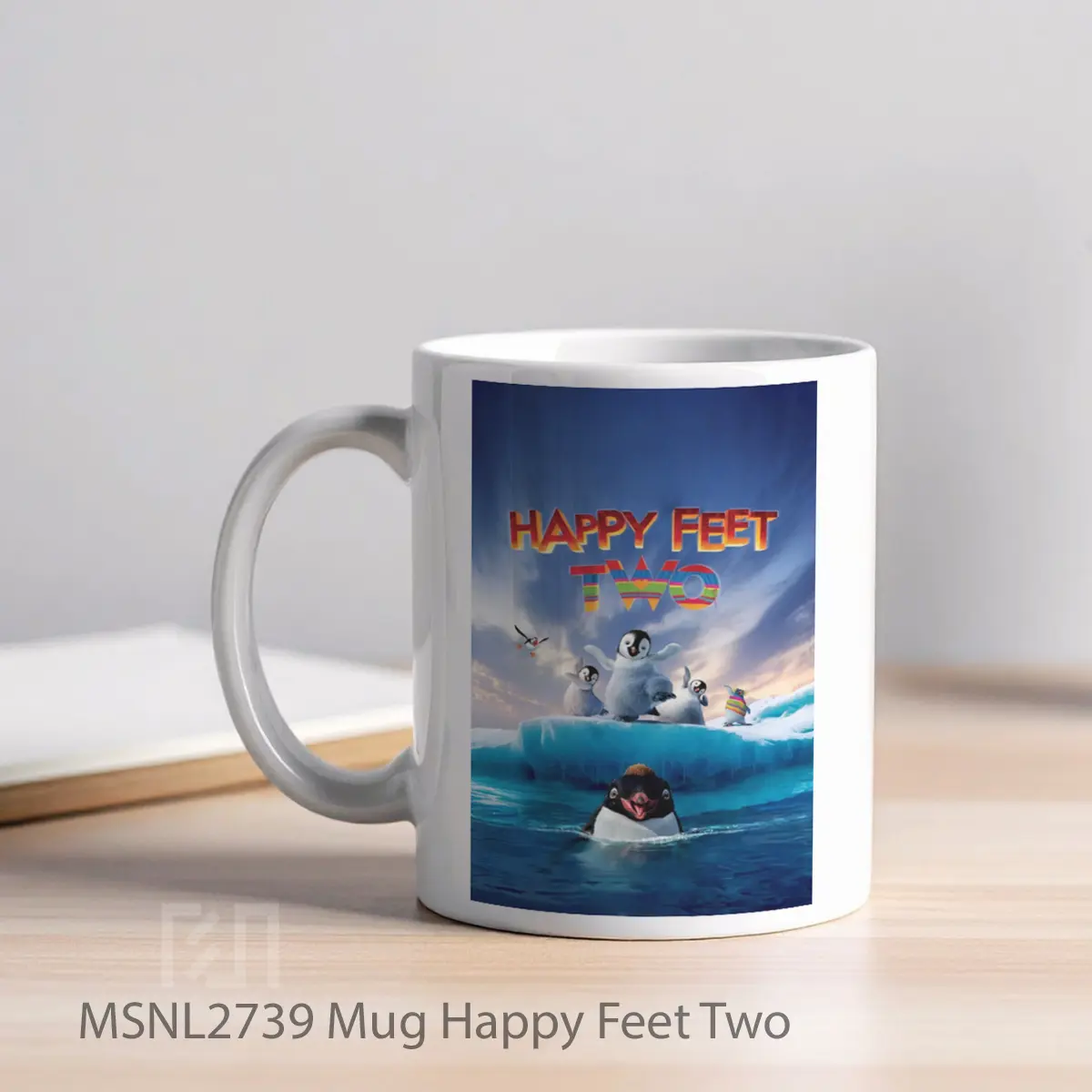 Mug Happy Feet Two Gelas Keramik Tema Film MSNL2739 - Tampak Kiri