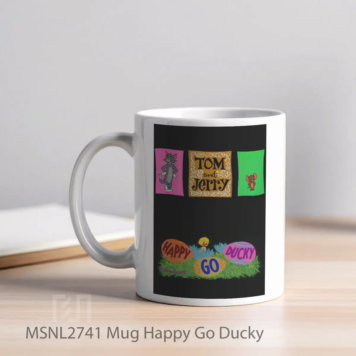 Mug Happy Go Ducky Gelas Keramik Tema Film MSNL2741 - Tampak Kiri
