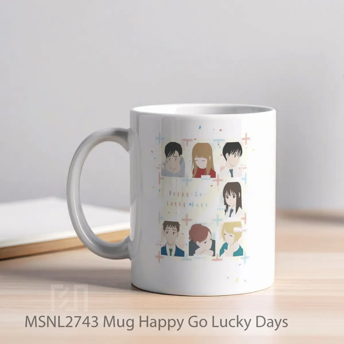 Mug Happy Go Lucky Days Gelas Keramik Tema Film MSNL2743 - Tampak Kiri