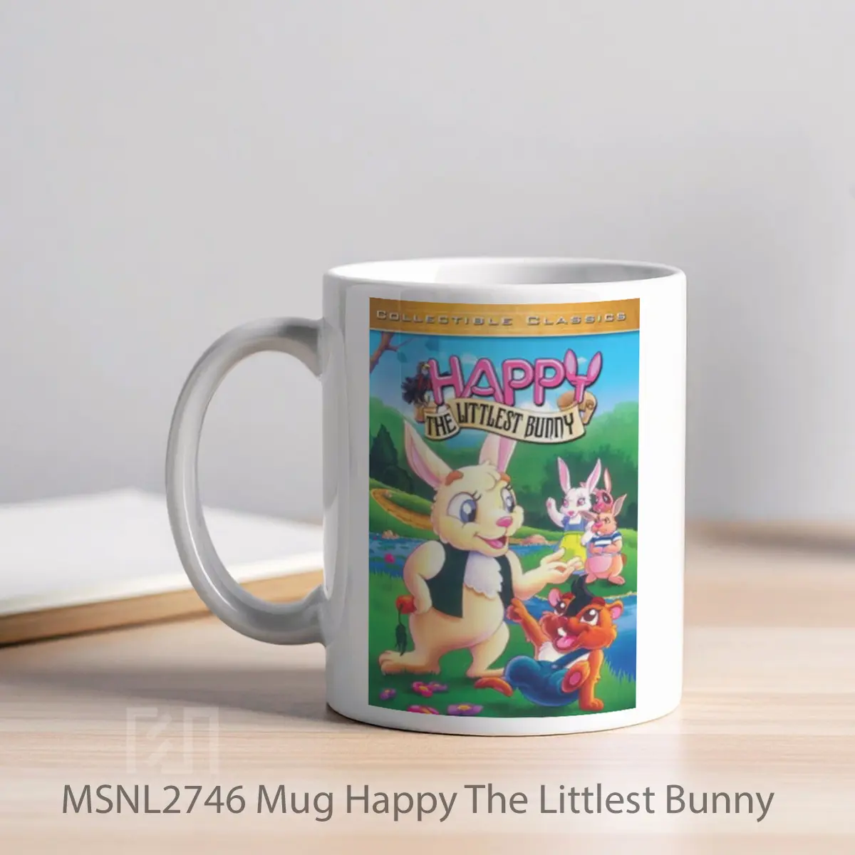 Mug Happy The Littlest Bunny Gelas Keramik Tema Film MSNL2746 - Tampak Kiri
