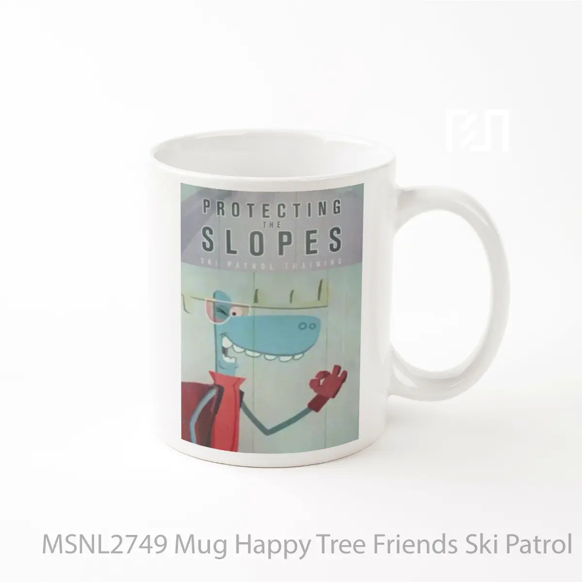 Mug Happy Tree Friends Ski Patrol Gelas Keramik Tema Film MSNL2749