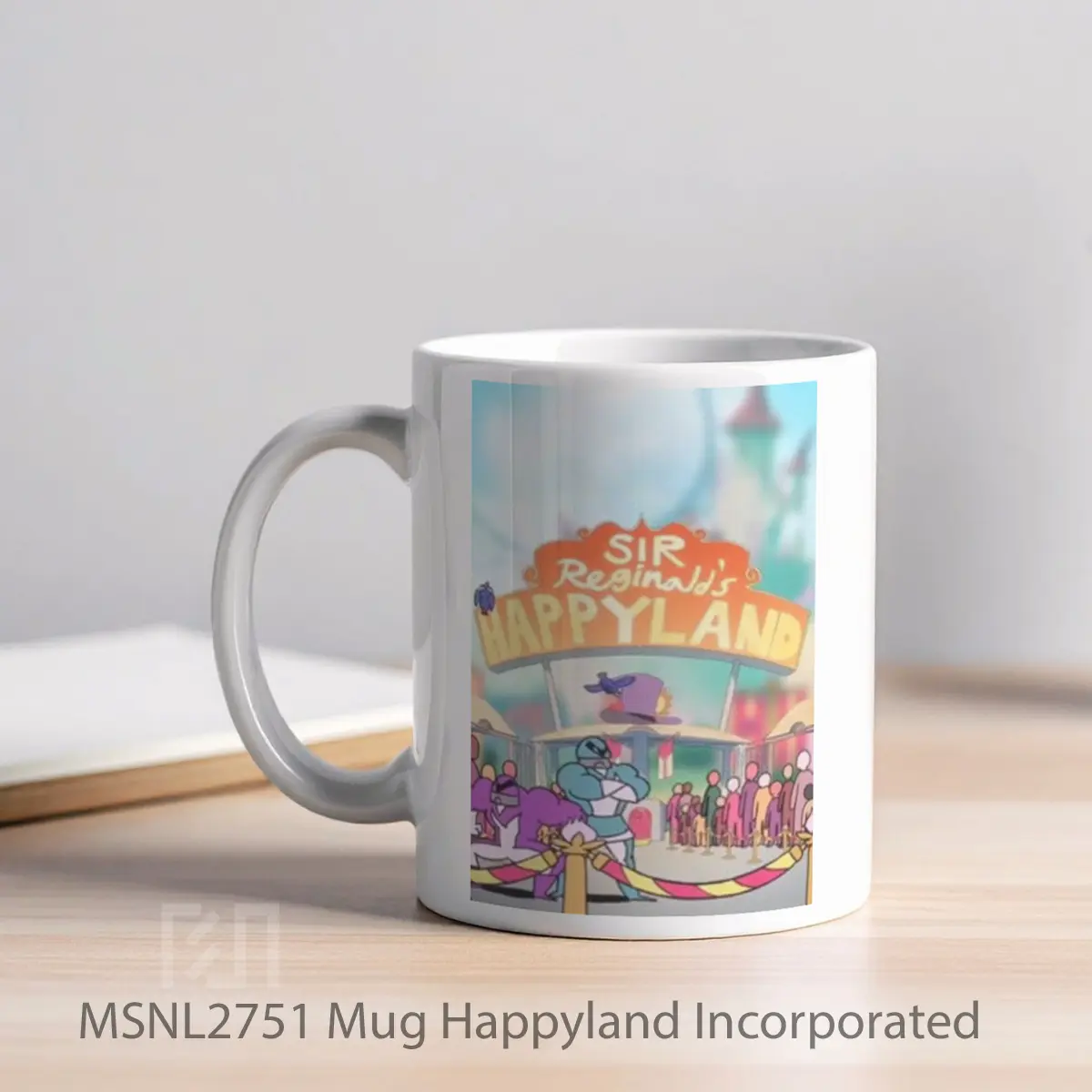 Mug Happyland Incorporated Gelas Keramik Tema Film MSNL2751 - Tampak Kiri