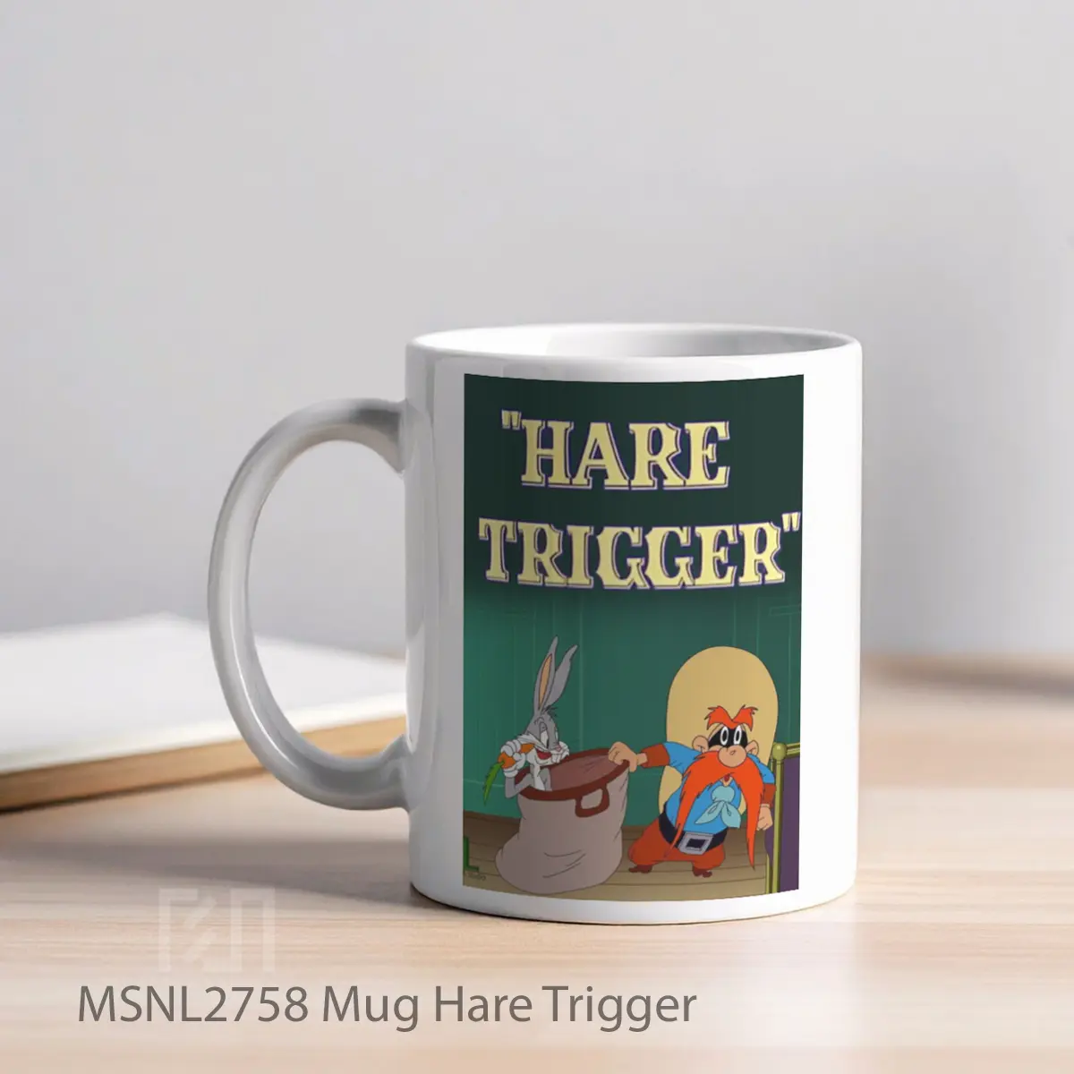 Mug Hare Trigger Gelas Keramik Tema Film MSNL2758 - Tampak Kiri