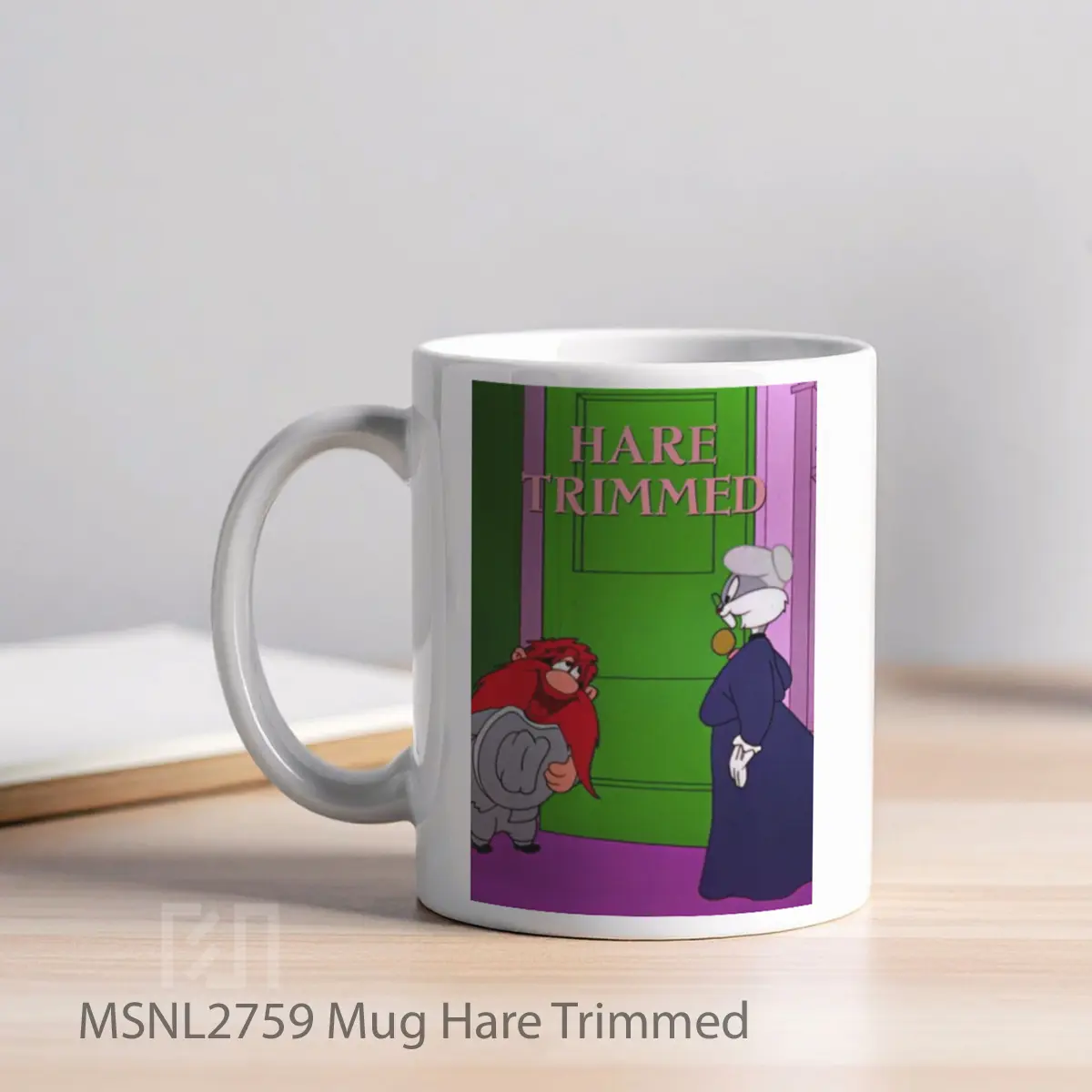 Mug Hare Trimmed Gelas Keramik Tema Film MSNL2759 - Tampak Kiri