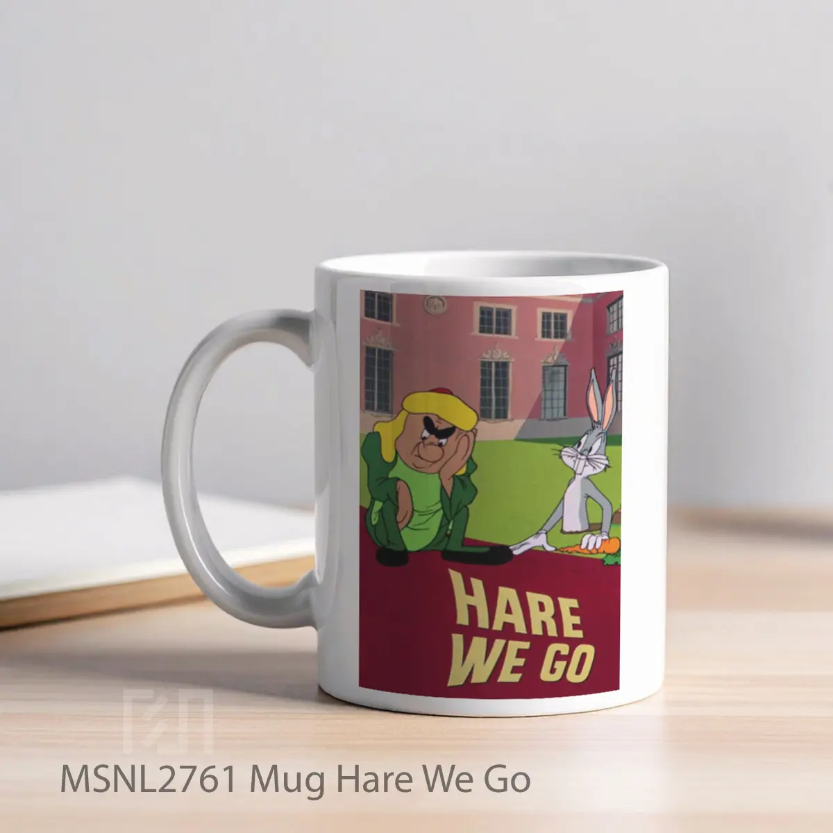 Mug Hare We Go Gelas Keramik Tema Film MSNL2761 - Tampak Kiri