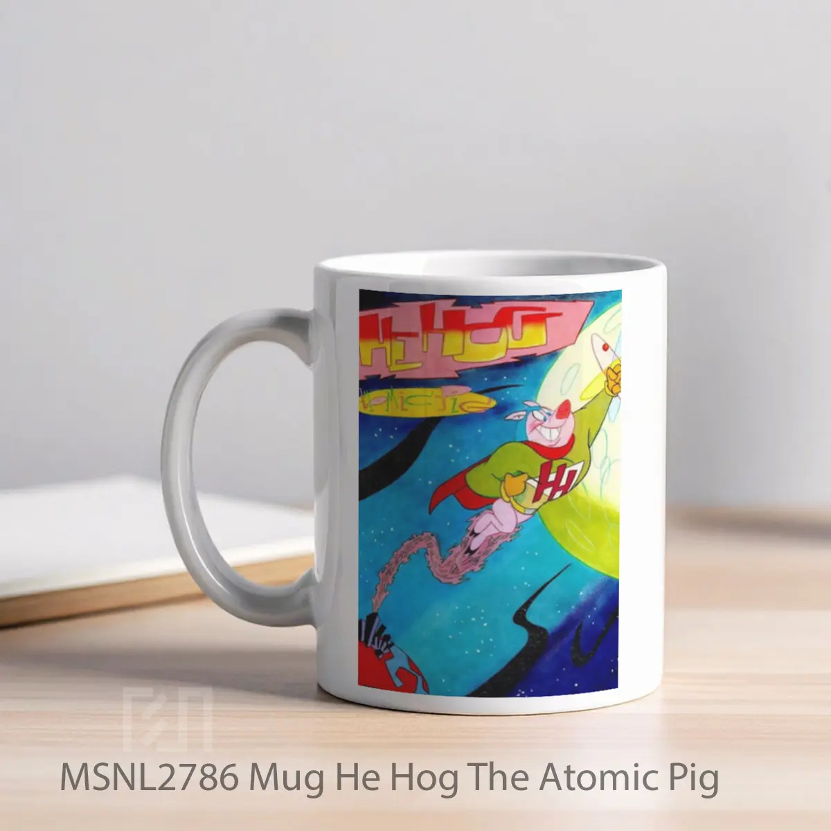 Mug He Hog The Atomic Pig Gelas Keramik Tema Film MSNL2786 - Tampak Kiri