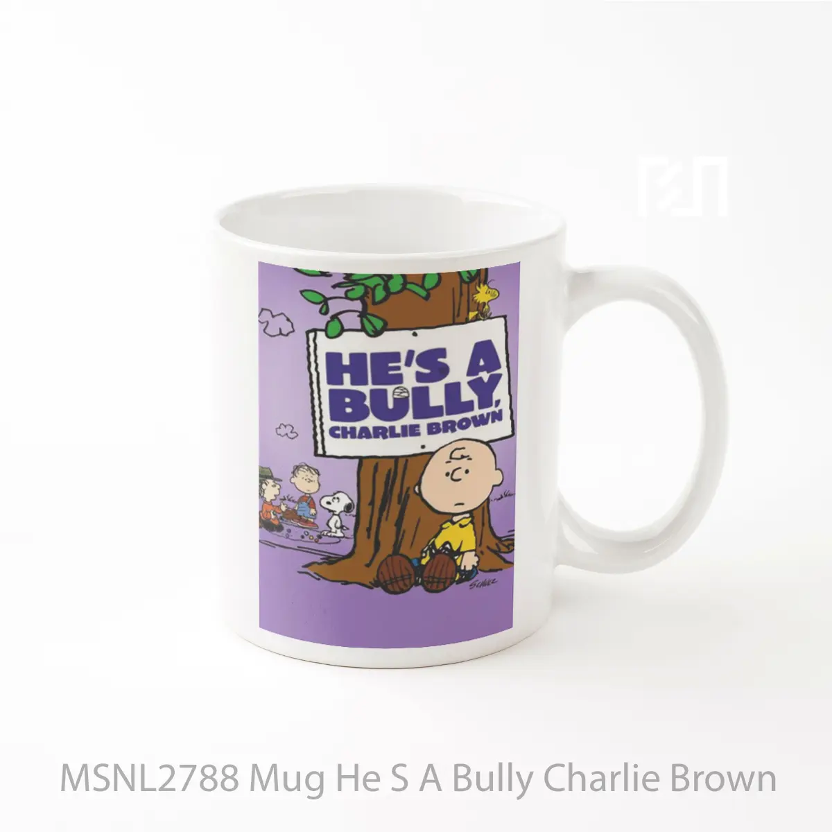 Mug He S A Bully Charlie Brown Gelas Keramik Tema Film MSNL2788