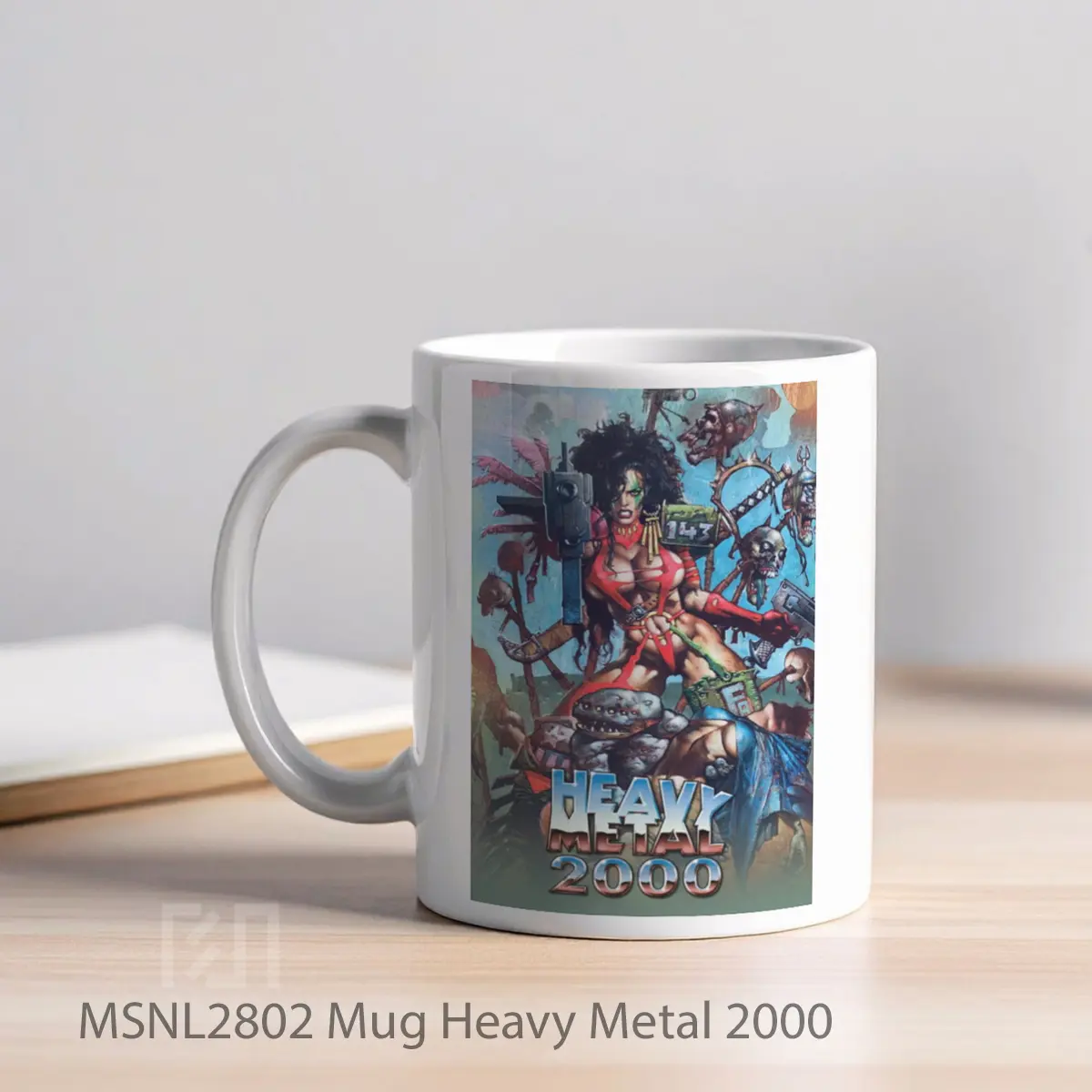 Mug Heavy Metal 2000 Gelas Keramik Tema Film MSNL2802 - Tampak Kiri