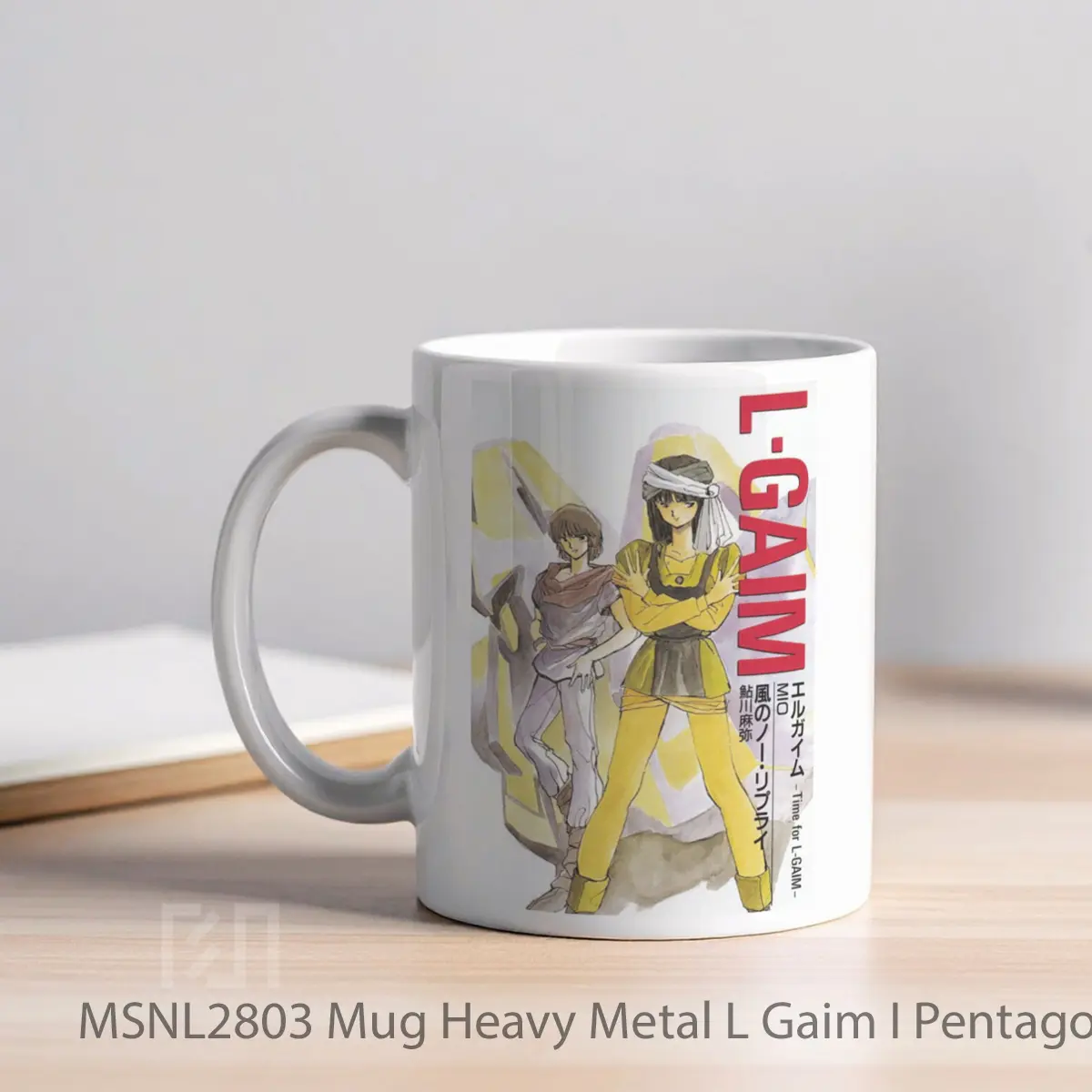 Mug Heavy Metal L Gaim I Pentagona Window Lady Gavlet Gelas Keramik Tema Film MSNL2803 - Tampak Kiri