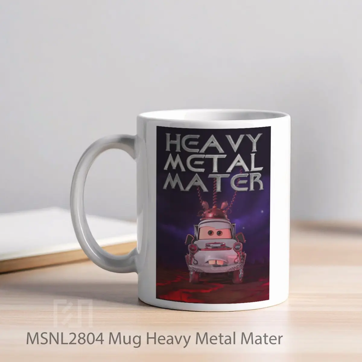 Mug Heavy Metal Mater Gelas Keramik Tema Film MSNL2804 - Tampak Kiri
