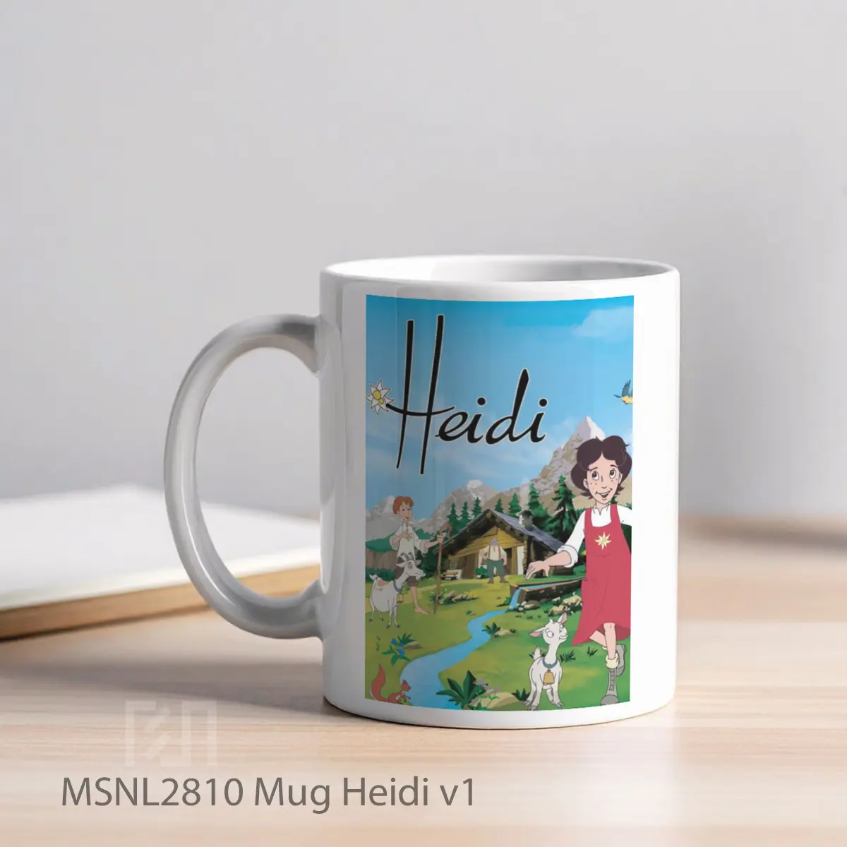 Mug Heidi V1 Gelas Keramik Tema Film MSNL2810 - Tampak Kiri