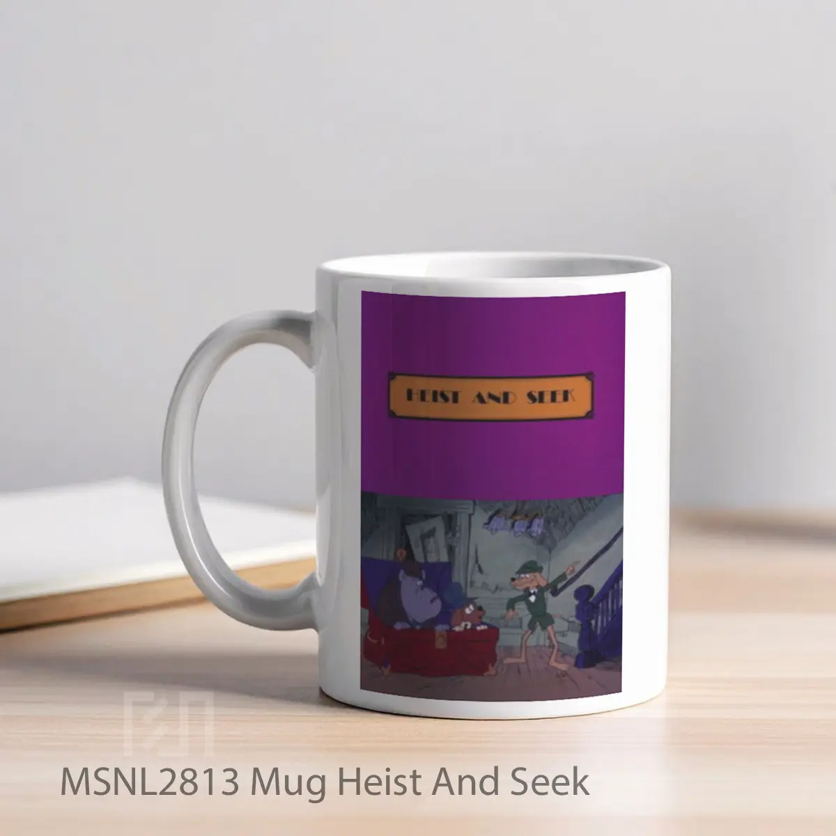 Mug Heist And Seek Gelas Keramik Tema Film MSNL2813 - Tampak Kiri
