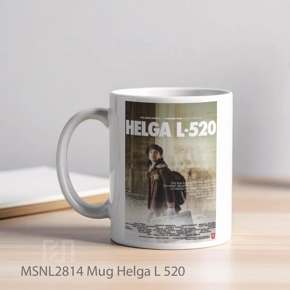 Mug Helga L 520 Gelas Keramik Tema Film MSNL2814 - Tampak Kiri